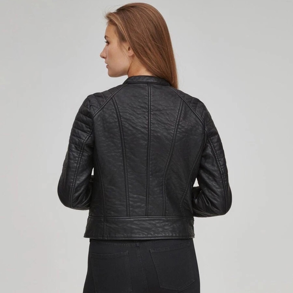 Marc New York Andrew Marc Blakely Faux Leather Moto Jacket in Black - Picture 4 of 15